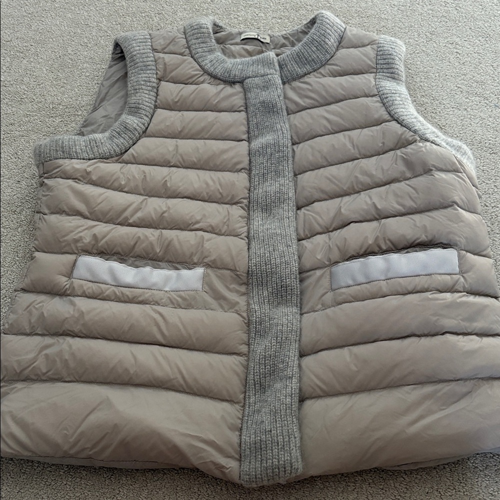 Cortland Park Val D'Isere Down Vest with Cashmere - Sz L BEAUTIFUL LIKE NEW